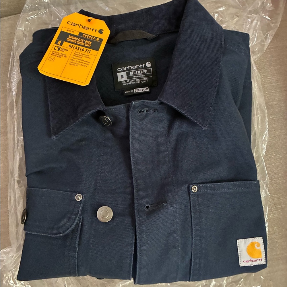 Carhartt Chore Jacket Navy Medium Duck new with tags never worn oc6644